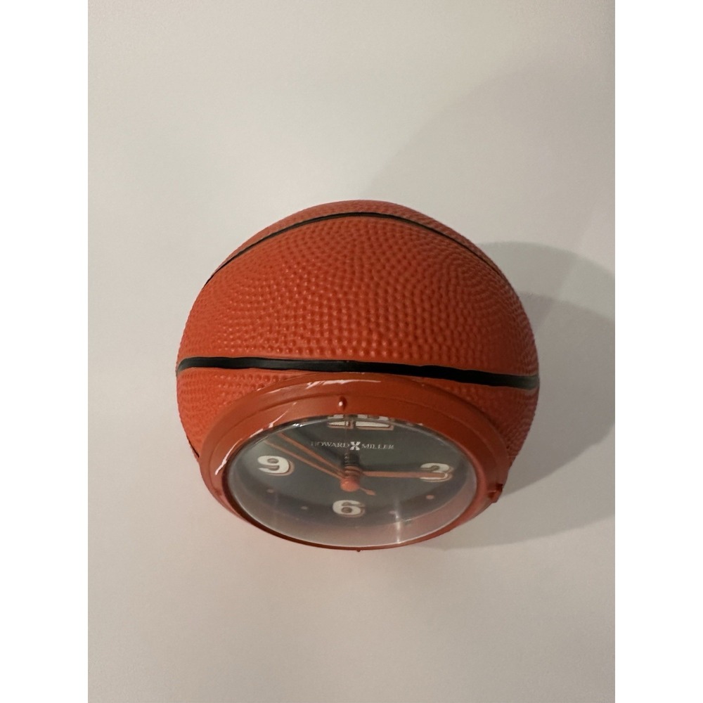 HOWARD MILLER Basketball Table/Desk Clock 5" Tall-Works - Picture 2 of 9